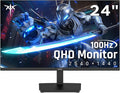 KTC 24 Inch QHD 2560x1440 IPS Computer Monitor, 100Hz Zero-Frame 2K Gaming by KTC