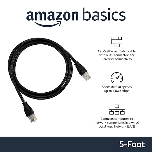 Amazon Basics RJ45 Cat 6 Ethernet Patch Cable - Image 2