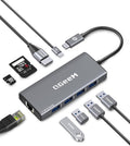QGeeM USB C Hub Ethernet, 9 in 1 USB Type C Hub HDMI Multi-Port Converter by Redaw