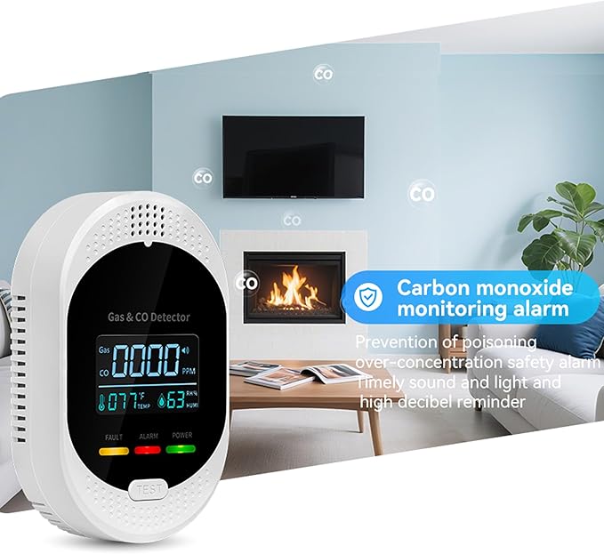 3PCS 4-in-1 Carbon Monoxide & Natural Gas Detectors - Image 6