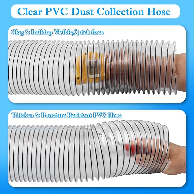 2-1/2"x10'PVC Dust Collection Hose, 2-1/2"Dust Collector Hose - Image 3