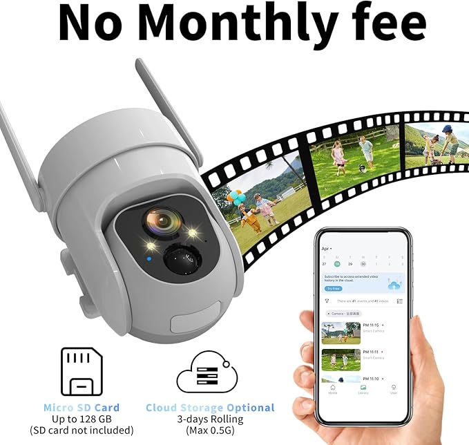 2K PTZ Solar WiFi Security Camera - Image 9