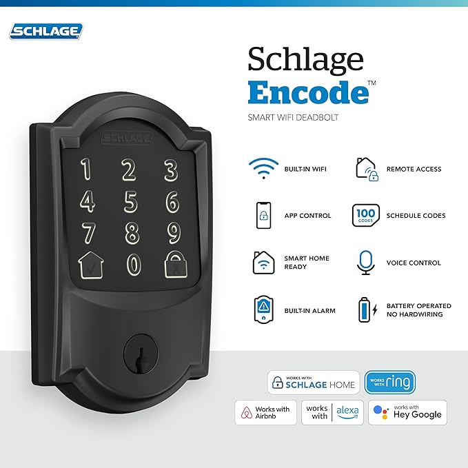 Schlage Encode Smart WiFi Deadbolt Lock - Image 2