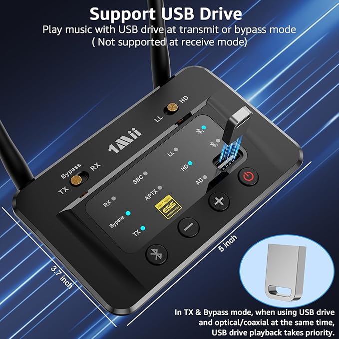 1Mii B03S Bluetooth 5.3 Transmitter Receiver - Image 7