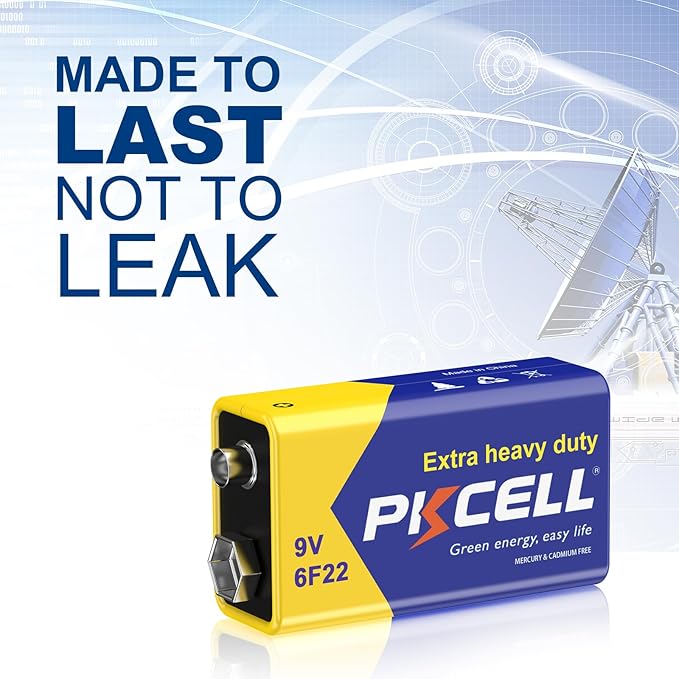PKCELL 9V Batteries, 16 Pack 9 Volt Batteries Carbon Zinc, 9V Battery - Image 5