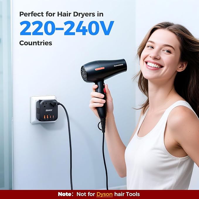 DOACE 220V to 110V Voltage Converter US to Europe - 2000W Converter - Image 2