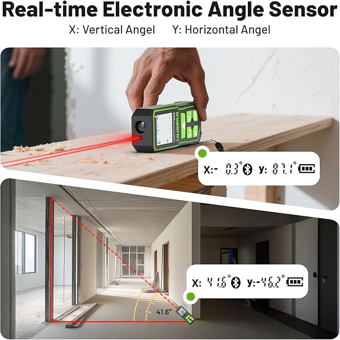 Huepar Laser Distance Measure 200Ft. Digital Rechargeable Laser Measuring Tool - Image 8