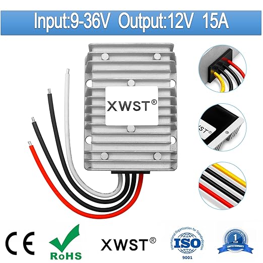 DC DC Stabilizer 9V-36V to 12V Boost Buck Converter 15A 180W Waterproof - Image 2