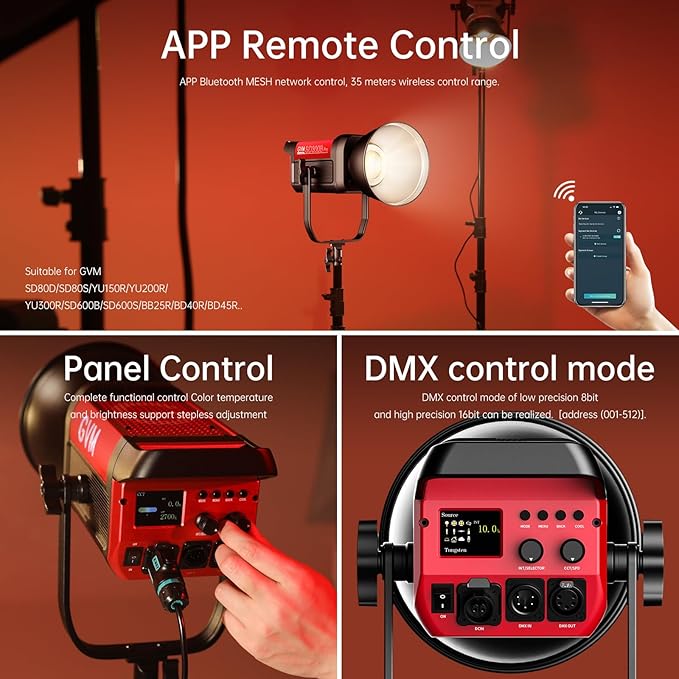 GVM Photography Lighting 300W Bi-Color Studio Lights - Image 5