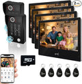 Wired Video Apartment Intercom System, Door Phone Kit, 10 Inch Touch Monitor by ANJIELOSMART