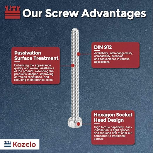 Kozelo 40pcs Socket Head Cap Screws - Image 3