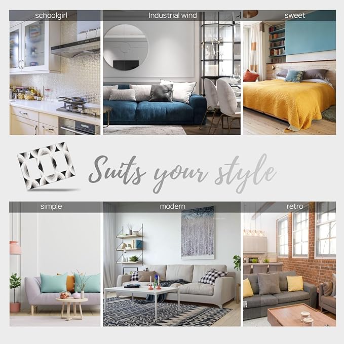 Bvtewkhz Black/White Art Marble 3 Gang Triple Rocker Decorative Light Switch - Image 7