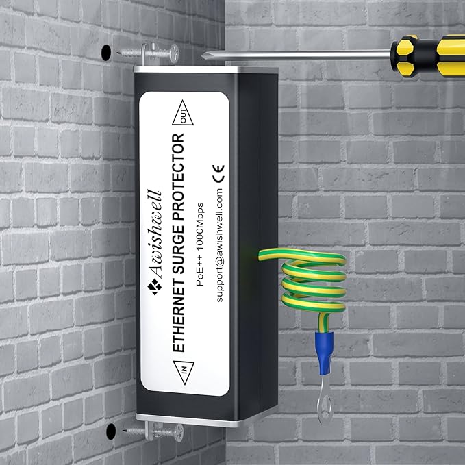 Awishwell Ethernet Surge Protector Gigabit, 5 Pack 20KA PoE++ Network Protection - Image 7