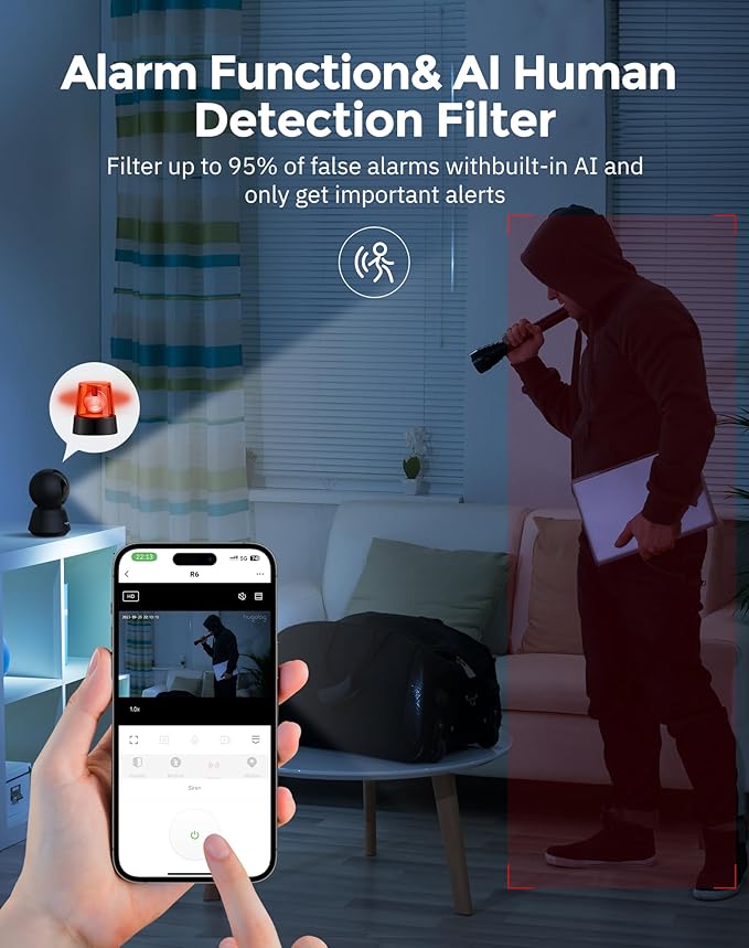 Hugolog 2K 3MP Indoor Pan/Tilt Security Camera - Image 9