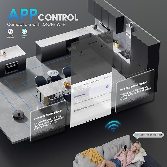 Robot Vacuum and Mop Combo, Robotic Vacuums Cleaner - Image 7