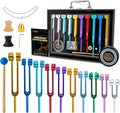 10 PCS Chakra Tuning Fork for Healing, Aluminum Alloy Tuning Forks by HUGBOW