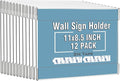 Dingelex Acrylic 8.5x11 Horizontal Sign Holder, 12 Pack, No Drilling by Dingelex