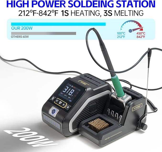FNIRSI DWS-200 200W 210 Precision Digital Soldering Station Kit - Image 4