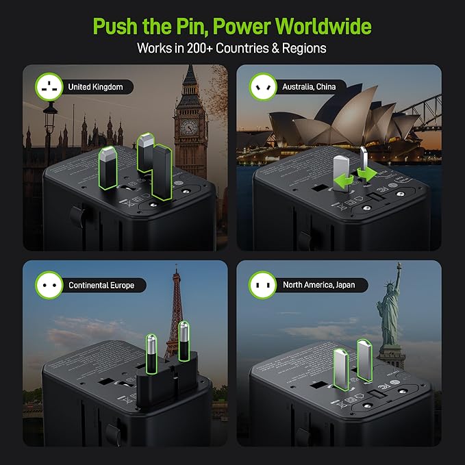 Epicka Pulse Duo 45W Universal Travel Adapter, International Power Adapter - Image 7