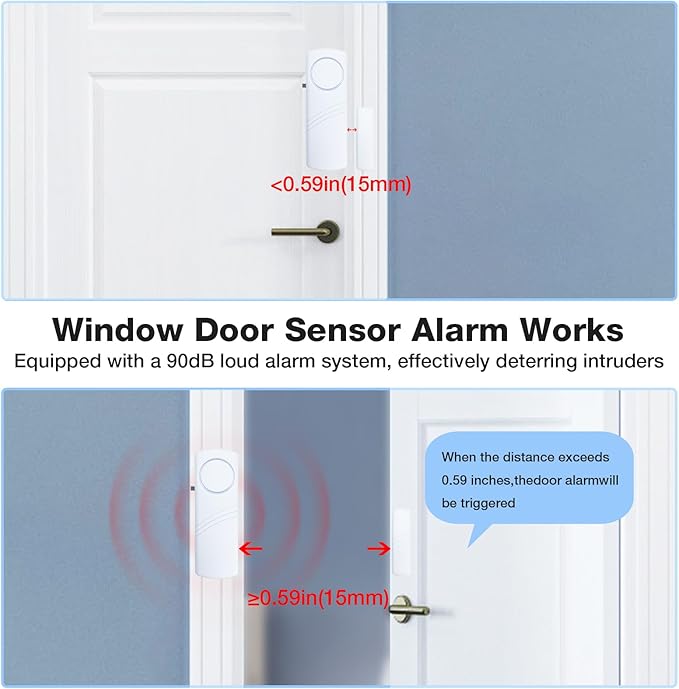 Door Window Alarm, 90DB Door Alarms - Image 2