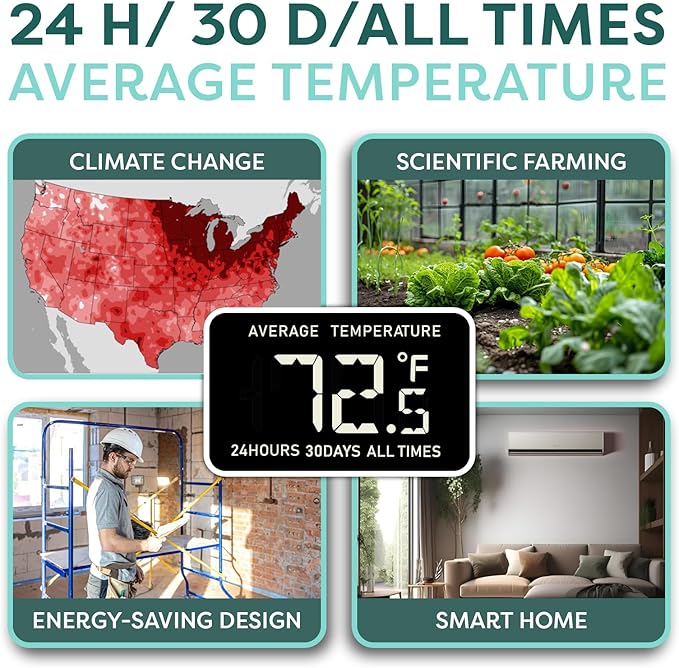 OBET Indoor Outdoor Thermometer Wireless Weather Station - Image 7