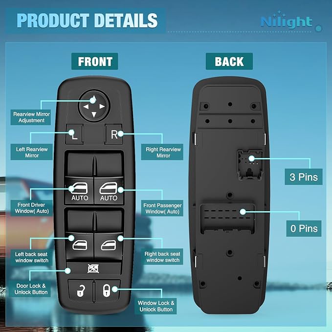 Nilight Power Master Window Switch Compatible - Image 7
