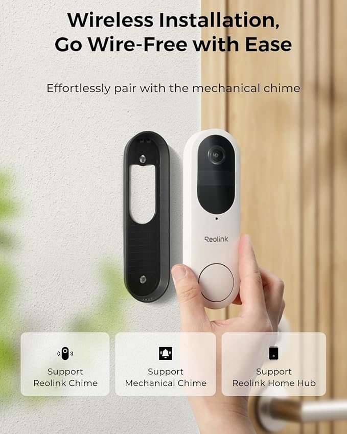 REOLINK Video Doorbell Camera, Battery Version, 2K 150°x150° Head-to-Toe View - Image 6