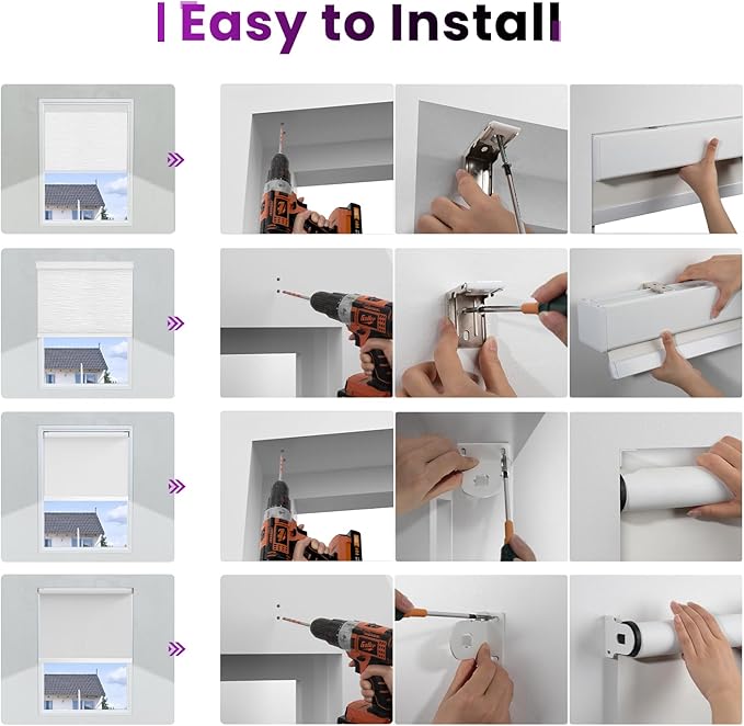 Astomi Motorized Smart Blinds for Windows, Automatic Roller Blackout Shades - Image 8