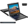 MT-VIKI Rack KVM Monitor Switch 8 Port w/17'' LCD Monitor, Fit 1U 19'' Rack by MT-VIKI