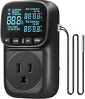 WILAWELS Digital Temperature Controller Outlet, 15A/1800W Heavy Duty Thermostat by Wilawels
