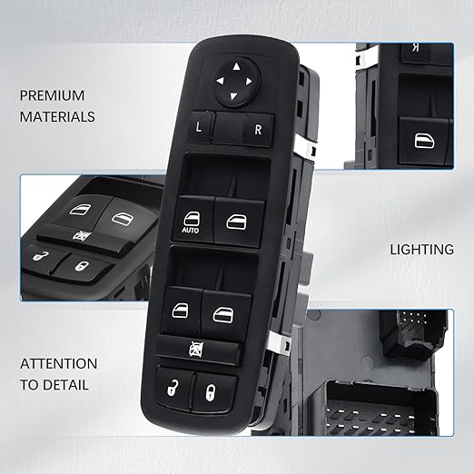 WUANGKI Master Power Window Control Switch | Front Driver Side | 13+8 Pins | - Image 3