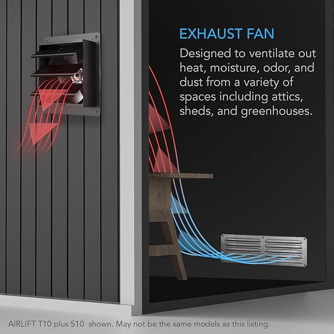 AC Infinity AIRLIFT T14, Shutter Exhaust Fan 14" - Image 2