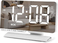 SZELAM Digital Clock, Alarm Clock Bedside, 7.3'' Large LED Mirror by SZELAM