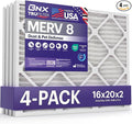 BNX TruFilter 16x20x2 Air Filter MERV 8 by BNX