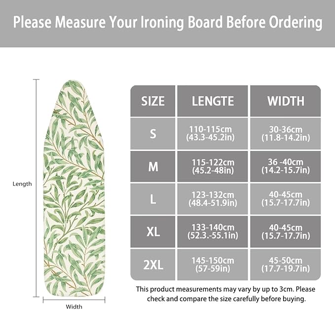 ZCFYGDX Ironing Board Cover Decor 14x45 Inch, Iron Board Cover - Image 6