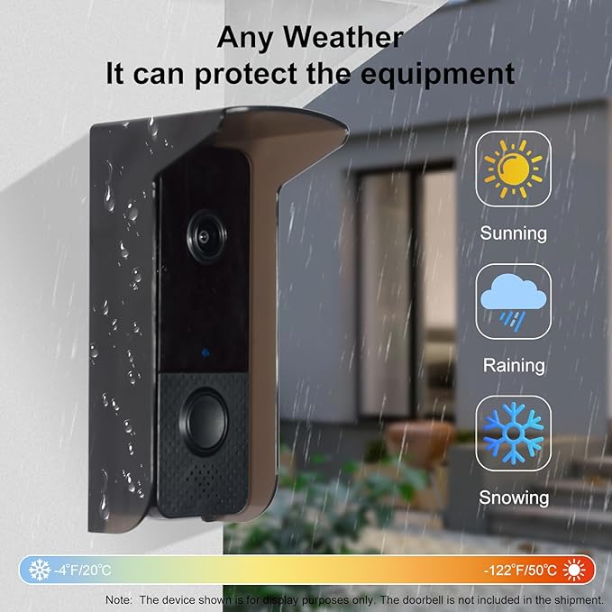 dgyezhao Glare Sun Shade Doorbell Rain Cover, Outdoor Plastic Camera - Image 4