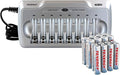 Tenergy TN145 8-Bay AA/AAA NiMH/NiCd Charger + 8xAA & 8xAAA Premium Batteries by Tenergy