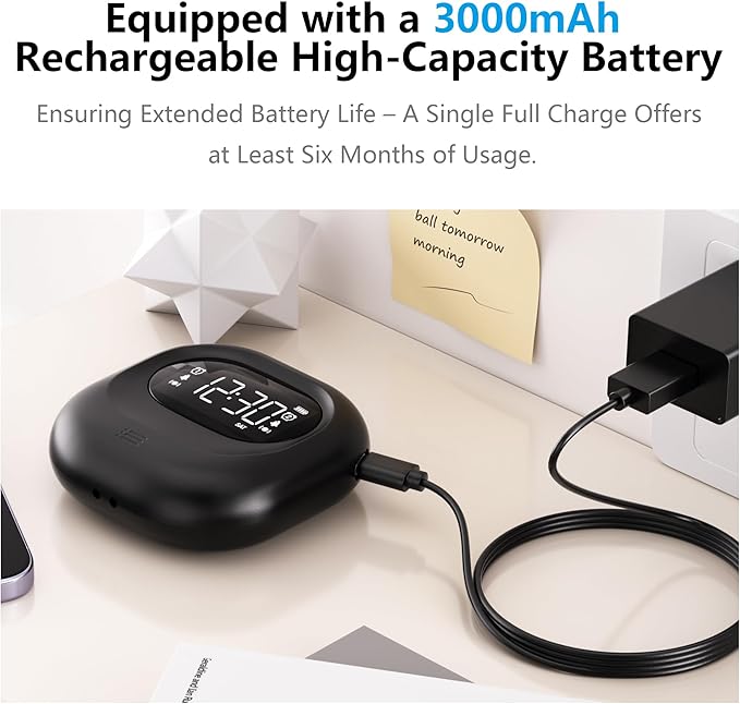 Mesqool Vibrating Alarm Clock for Heavy Sleepers, Battery Operated Rechargeable - Image 6