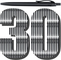 Aozora Pens Bulk 30 Pack Black Click Pens No Bleed Wholesale Retractable by Aozora