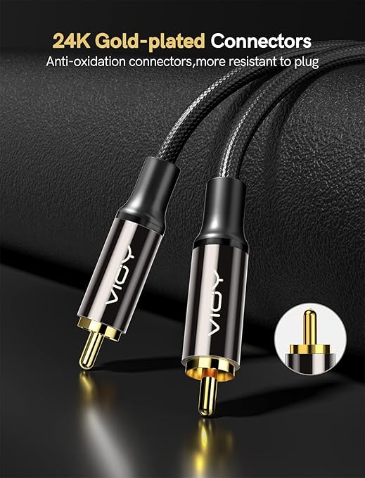 VIOY Coaxial Digital Audio Cable--Subwoofer Cable RCA Male to Male HiFi 5.1 - Image 7