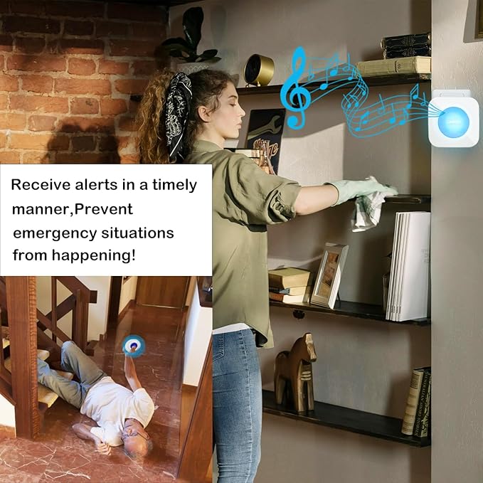 LIOTOIN Wireless Caregiver Pagers Call Button Nurse Alert System Call Bell Call - Image 2