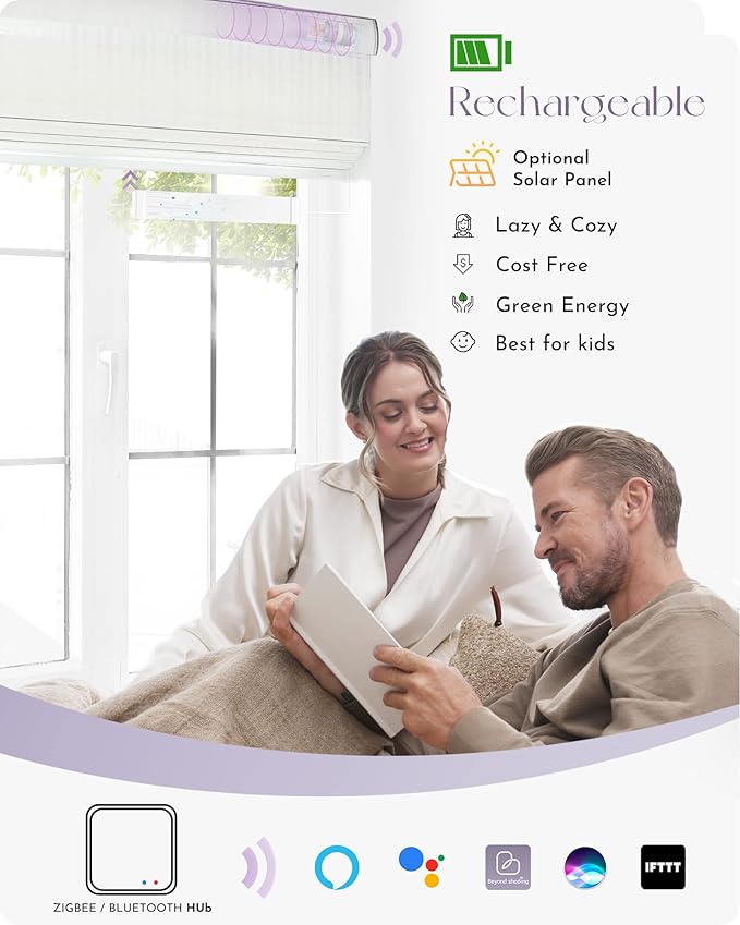 Graywind Smart Natural Roman Shades Compatible - Image 4