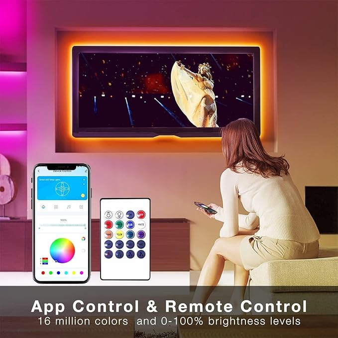 DAYBETTER Smart WiFi Led Lights, 50 FT RGB Led Strip Lights Compatible - Image 3