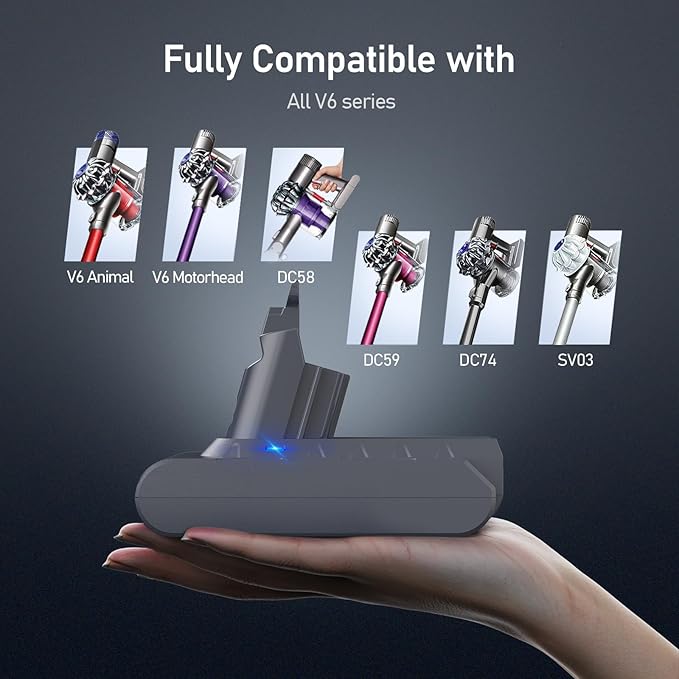 Keenstone Battery Replacement for V6, 8000mAh Li-ion Battery Compatible - Image 2