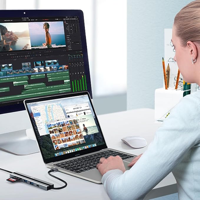 ikling USB c Hub, 6-in-1 with 4K HDMI, 60W PD, 2 USB-A Data Ports and SD/TF - Image 6