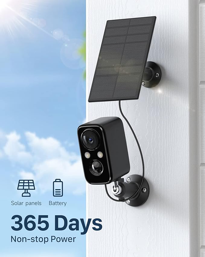 IHOXTX Security Cameras Wireless Outdoor, Flood Light Solar Cameras - Image 2
