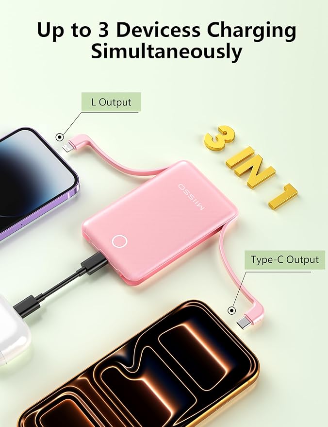 miisso 10000mAh Mini Portable Charger - Image 5