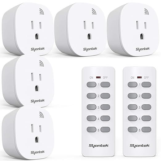 Syantek Remote Control Outlet Wireless Light Switch by Syantek