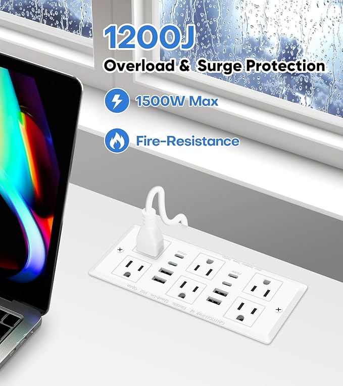 VILONG 14 in 1 Recessed Power Strip - Image 4