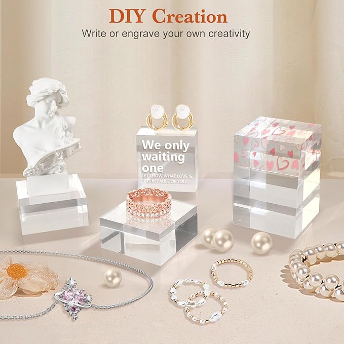SAMYUCHO Acrylic Base 4 Pieces Acrylic Blocks - Image 5